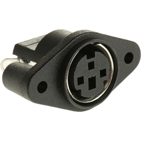 Connecteur DIN RS PRO, 3 contacts, Femelle, Montage panneau, A sertir Miniature (1/2)