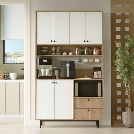Buffet cuisine moderne niche micro-ondes H 205 cm JENA (1/5)