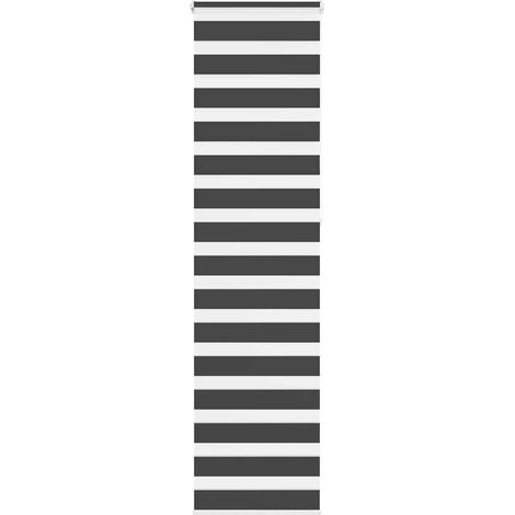 Doppelrollo Schwarz 55x230 cm Stoffbreite 50,9 cm Polyester