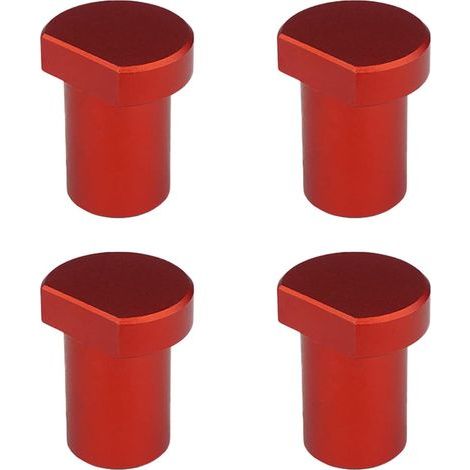 Lot de 4 colliers de serrage en alliage d'aluminium pour établi de travail du bois, bouchon de positionnement pour trou de chien de 19 mm (19 mm, rouge) (1/5)