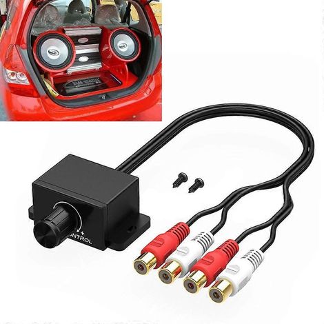 Bouton de réglage des basses pour amplificateur de voiture RCA (1/4)