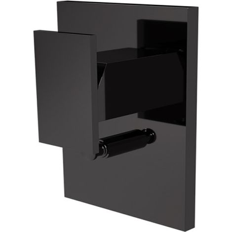 Façade douche mitigeur mural encastré Chromé Noir Tabula - CRISTINA ONDYNA TA68972