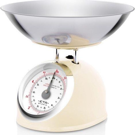 ETA Storio Bilancia da Cucina Beige 5 kg 2 L Ciotola