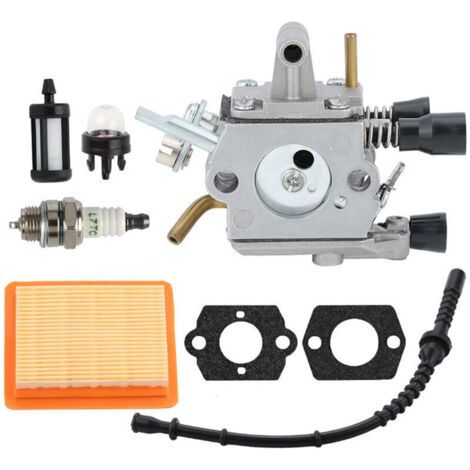 Vergaser für Freischneider – Kompatibel mit den Modellen FS120, FS200, FS250, FS300, FS350, FR350, FR450, FR480 – Ersetzt die Teilenummern 4134 120 0653 und 4134 120 0603 – Inklusive Luftfilter und Zü (1/4)