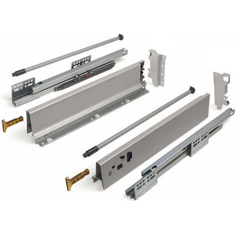 Schubladensystem Modern Box Zargenhöhe 135 mm Nennlänge 450 mm Soft-Close weiß (1/4)
