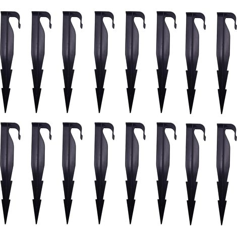 100pcs 16mm PE Irrigation Pipe Tight Anchor Stake, Drip Irrigation Flexible Hose Pile for Plant Support, Fixed Hose for Garden Soil. (1/5)