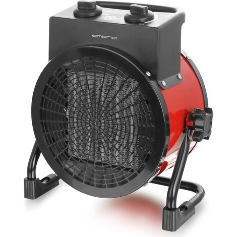 EMERIO - Termoventilatore Power 3000 Watt – Stufa in ceramica – Ventola di riscaldamento elettrica Turbo con protezione contro il surriscaldamento – potente – 2 livelli di calore – per cantiere casa (1/5)