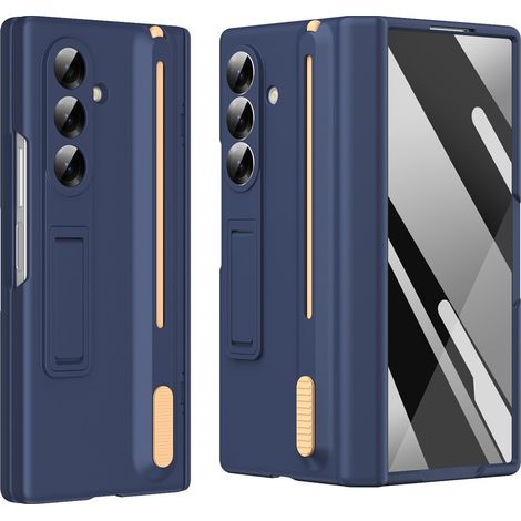 Custodia in vetro e stilo per Samsung Galaxy Z Fold 8 Ultra, blu (1/5)