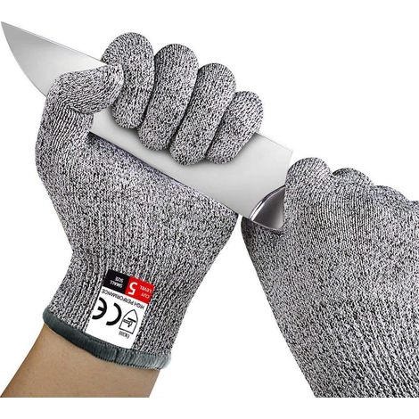 Gant de protection pour chef HPPE catégorie 5 gris (S)Gant de protection pour chef HPPE catégorie 5 gris (S) (1/5)