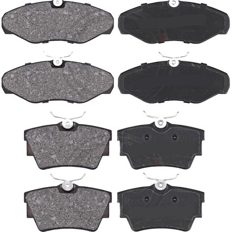 KIT PASTIGLIE FRENO ANTERIORI E POSTERIORI compatibile con BMW 7 (E65,E66,E67) / PASTIGLIE FRENANTI AUTO OEM FDB1628,FDB1672 / SOSTITUZIONE DIRETTA / BASSA POLVERE / SILENZIOSO
