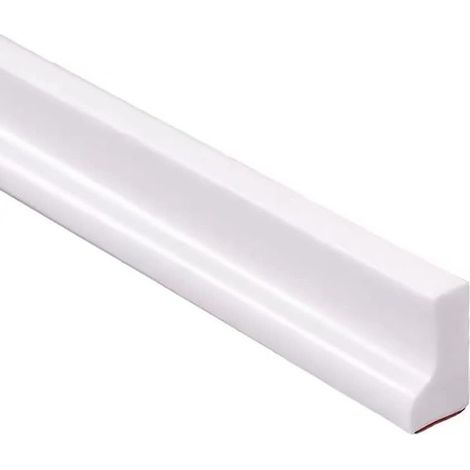Barre anti-inondation, joint de porte pliante, bande d'étanchéité pour paroi de douche intérieure et baignoire, séparation humide/sec, convient pour la cuisine et la salle de bain (100 cm, blanc) (1/5)