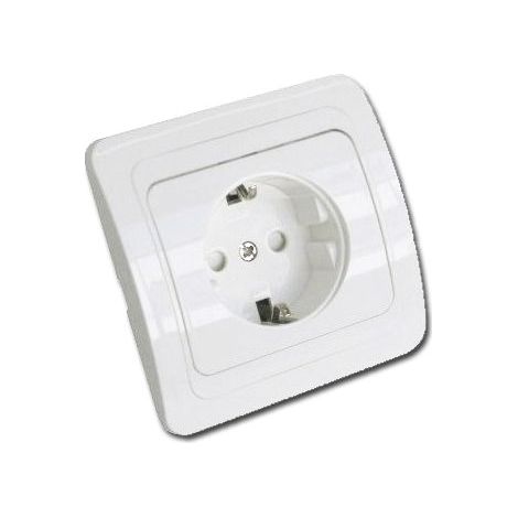 Base de enchufe eléctrica TT blanca blister 20128-44912