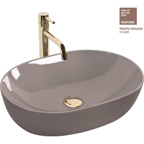 LAVABO SOBRE ENCIMERA REA LISA SHINY BEIGE (1/5)