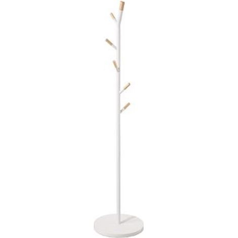 Porte-Manteau Métal 6 Tiges "Carry" 175cm Blanc (1/2)