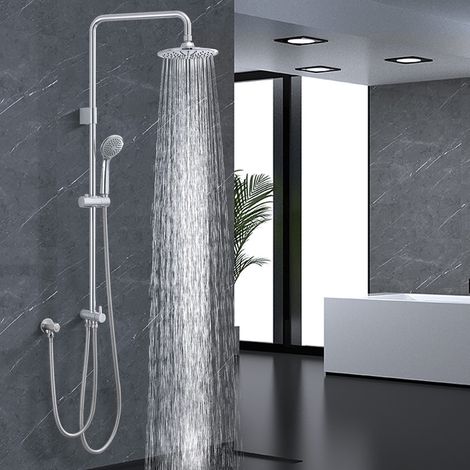 Sistema de Ducha Separado OHPA, Columna de Ducha Sin Grifería, con Cabezal de Ducha y Ducha de Mano, Barra de Ducha Inoxidable