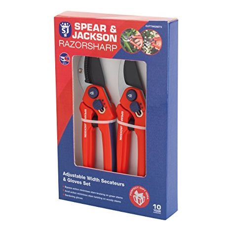 Spear & Jackson CUTTINGSET3 Set di forbici e guanti con larghezza regolabile Razorsharp (1/4)