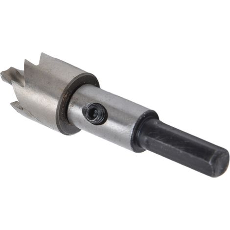 Scie cloche foret à percer 17mm acier rapide HSS outil coupe bois métal plastique avec clé hex et ressort (1/5)