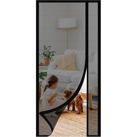 Moustiquaire porte fenetre. Moustiquaire Porte Résistant à Griffes de Chat. Moustiquaire Magnétique Ouverture Latérale Rideaux en Fibre de Verre. Moustiquaire de Balcon. Anti Insectes. Installation Fa (1/5)