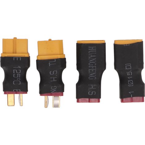 4 Pièces Connecteurs XT60 Femelle Mâle à T Femelle pour Batterie RC, Connexion Robuste pour Voiture et Avion Modèle (1/5)