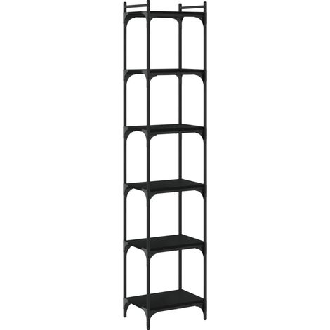 Maison Exclusive - Bücherregal 6 Böden Schwarz 40x30x188 cm Holzw