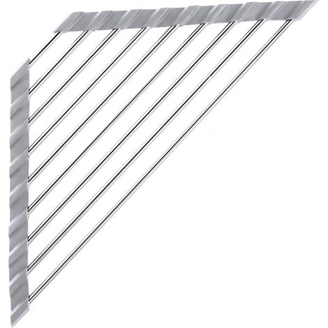 Rollbarer, dreieckiger Geschirrabtropfer, Abtropfgestell für die Spüle, faltbarer, multifunktionaler Geschirrabtropfer, Edelstahlrahmen, zum Trocknen von Geschirr (1/5)
