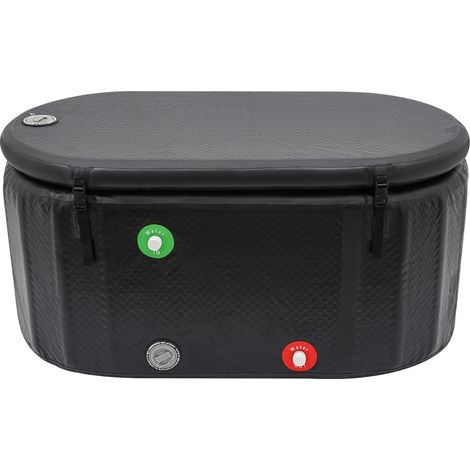 Bañera de hielo, diseño inflable, gran capacidad, color negro. (1/2)