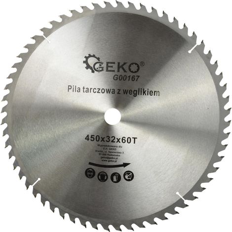 Lame de scie circulaire TCT pour bois Ø450x32 60 dents