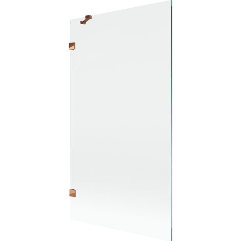 Mexen Lunar Badewannenwand 1-flügelig 100 x 150 cm, transparent, Roségold - 897-100-000-60-00 (1/5)
