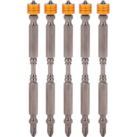 5-teiliges Schraubendreher-Bit-Set aus legiertem Stahl zum Festziehen von Schrauben mit Magnetspule und rutschfestem Halt – Handwerkzeug (1/5)