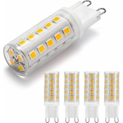 Ampoules LED G9.Blanc Chaud 3000K 400LM AC230V 3W Équivalent 30W Ampoules Halogènes.Not Dimmable.Pas de Scintillement.Lumière à 360 degrés G9 Ampoule à LED.pour Chambre.Cuisine.Salon(Lot De (1/5)