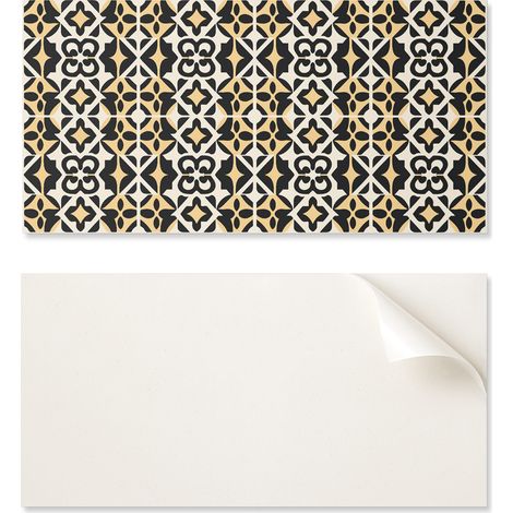 Azulejos de vinilo para pared con estampado geom茅trico sobre fondo de 6x60x30 cm para comedor