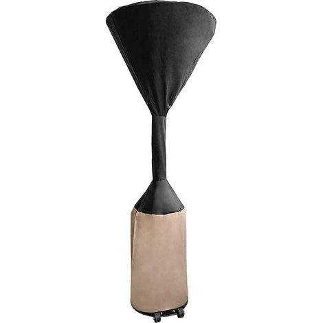 Housse pour chauffage de terrasse 241 cm x 86 cm x 48 cm, résistante et imperméable, pour chauffages de terrasse ronds et carrés, noir/camel (1/3)