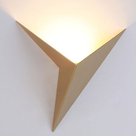 Minimalist triangular wall light, modern LED wall sconce, indoor wall lighting, Nordic metal bedside wall lamps for bedroom hallway stairs (1/3)