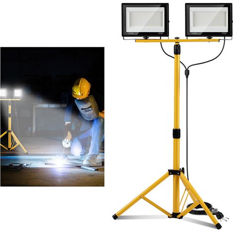 TolleTour Projecteur LED 100W, éclairage floodlight extérieur,projecteur de chantier étanche IP66, lumière blanc froid