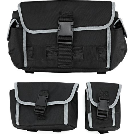 Sac de rangement 3 pièces en toile, pochette organiseur universelle pour véhicule (1/5)