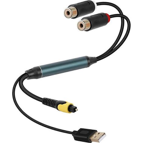 Câble fibre optique numérique femelle avec câble d'alimentation USB pour téléviseur, décodeur, lecteur DVD Blu-ray et autres appareils (1/5)