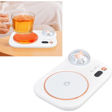 Chauffe-tasse intelligent, usage domestique, tasse chauffante, base de tasse à température constante, chauffe-biberon, tasse électrique, blanc. (1/5)