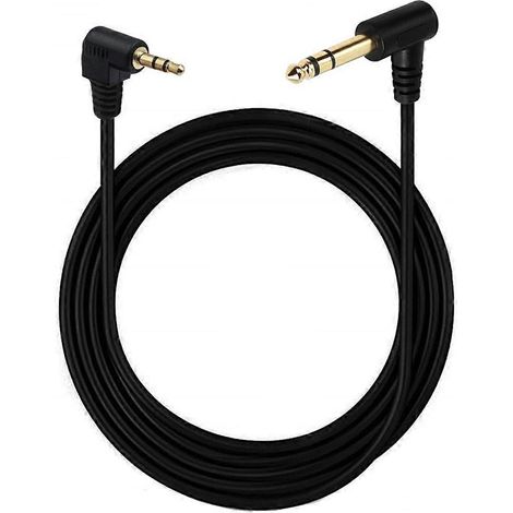 Flexibles 6,35 mm (1/4") Stecker auf 3,5 mm (1/8") Stecker TRS Stereo-Audiokabel aus ABS-Metall