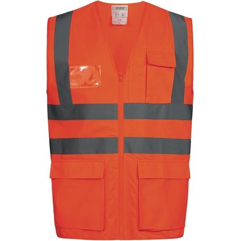 Warnweste EWALD Gr.XXXL orange EN ISO 20471 Kl.EN ISO 13688 (1/4)