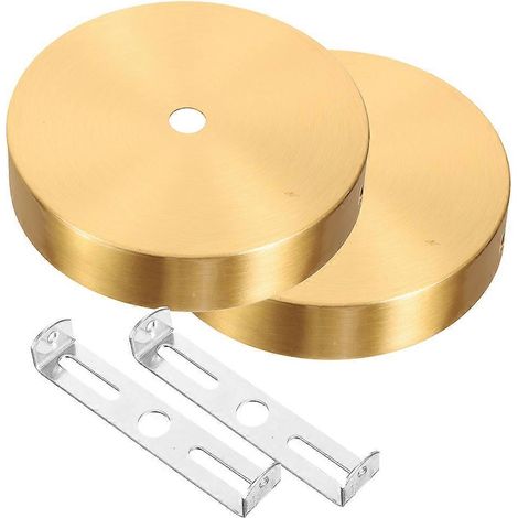 Lot de 2 supports de plafond en laiton pour lustre, suspension, douille de lampe, plaque de fixation pour applique murale, plaque de montage pour plafonnier moderne (1/5)