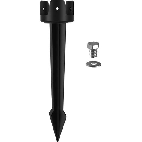 Pica de Jardín para Poste de Suelo Cabeza de Farola LED Solar 10W CCT (1/3)