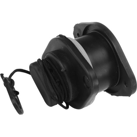 Robuste vanne de vidange noire en PVC pour bateaux gonflables, résistante à la corrosion, pièce de rechange pour voile et pêche (1/5)