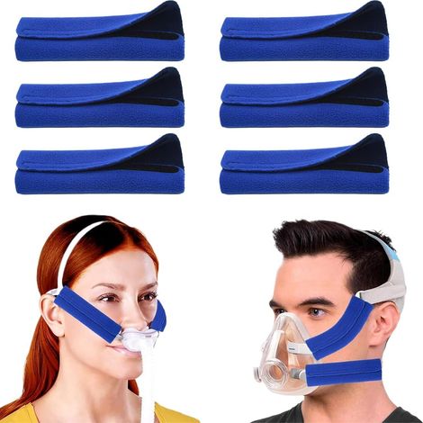 Confezione da 6 copricasco CPAP, cuscinetti comfort per cinturino CPAP, cuscinetti facciali CPAP, copricinturini universali CPAP, cuscinetti facciali CPAP, cuscinetti comfort per cinturino