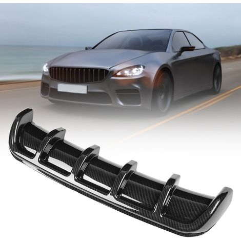 Aileron de requin universel noir pour pare-chocs arrière de voiture (fibre de carbone) (1/5)