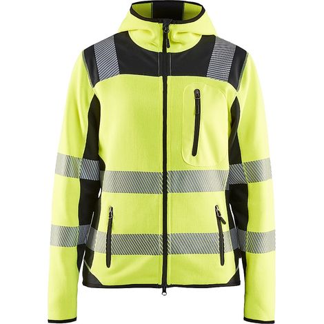 Veste de travail tricotée haute visibilité femme 4967 - Jaune fluo/Noir XXL