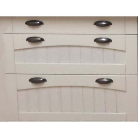 Gd Menuiseries – Porte de cuisine blanche 3 tiroirs – Panneau de fibre haute densité 16mm – Charnières amortisseurs et visserie fournies (1/2)