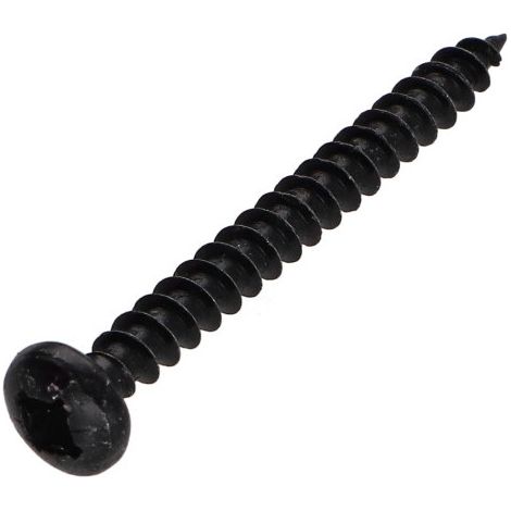 VBA Vis bois agglo Tête ronde TR Pozi N°2 4.5X30 Acier zingué noir-1 pièce