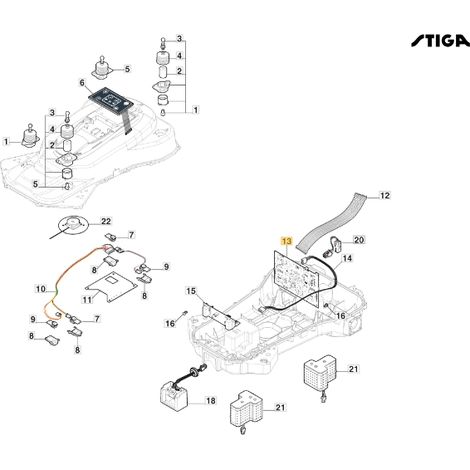 Scheda madre robot tagliaerba modelli A3000 A5000 ORIGINALE STIGA 122720247/0 (1/2)