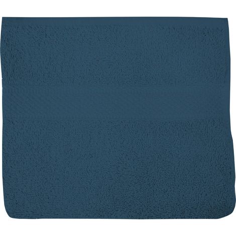 Serviette de toilette en coton 500 gr/m2 50x90 cm LAGUNE bleu canard, par Soleil d'ocre