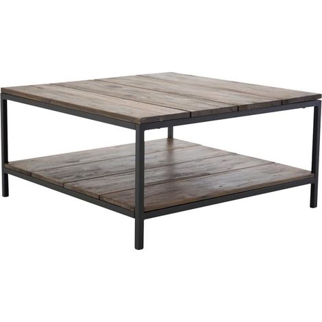 Table Basse en Teck "Padang" 80cm Naturel (1/5)